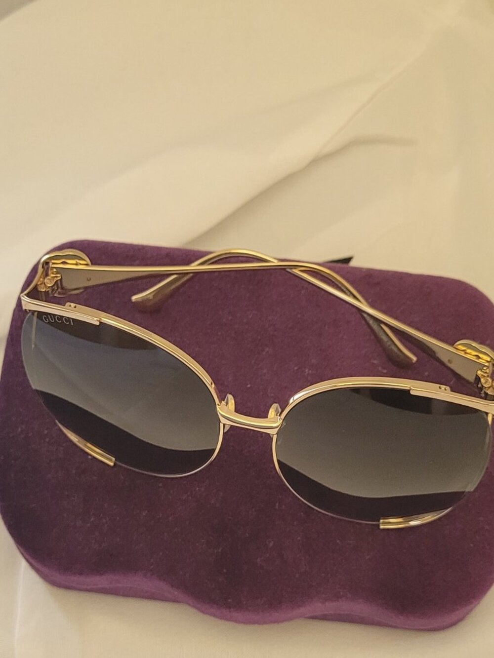 Gucci Oversized Gold Sunglasses